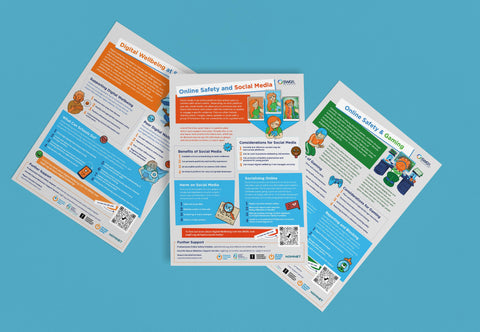 Set of 3 Online Safety Posters A3 - Gaming, Digital Wellbeing and Social Media